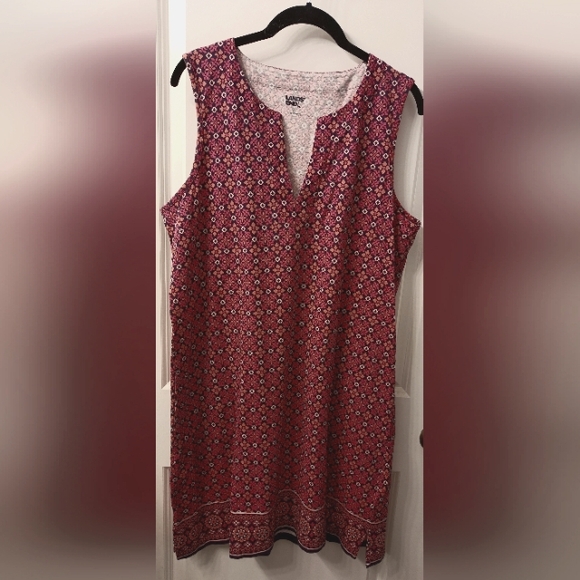 Lands' End Dresses & Skirts - Lands End Summer Shift Dress. Pink And Blue. Size L.